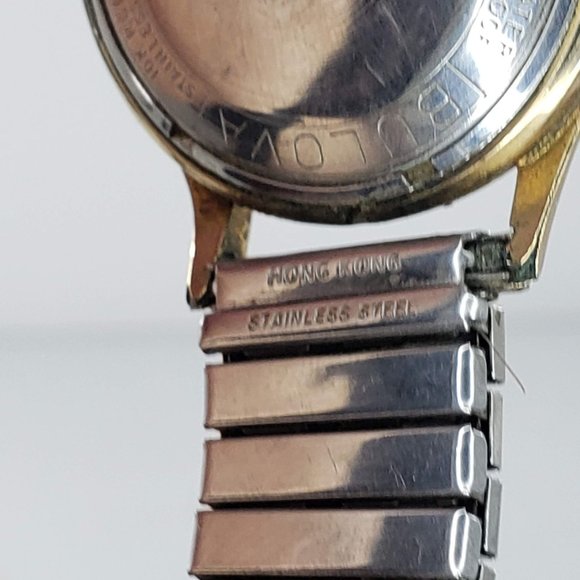 Vintage Bulova Self-winding Men's Watch 10K RGP Bezel Flex On Stainless Steel - Picture 10 of 11